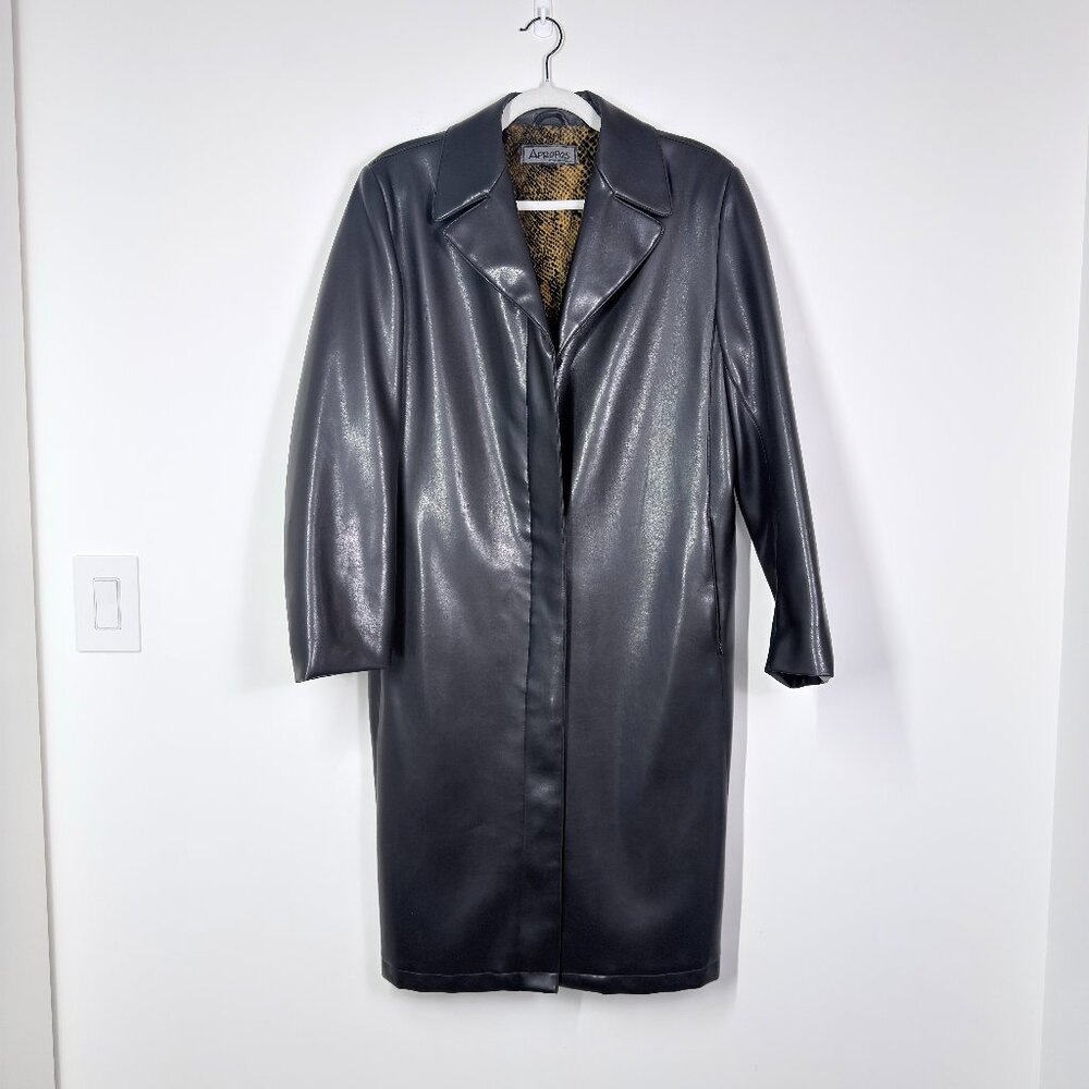 Apropos Faux Leather Trench Coat size M
